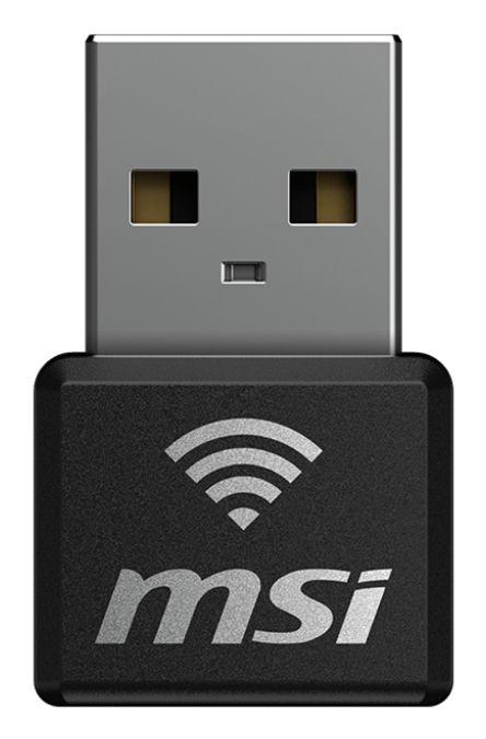 Adaptador USB Wi-Fi MSI GUAX18N (Wi-Fi 6 - 1201 Mbit/s - Dual-band - Preto)