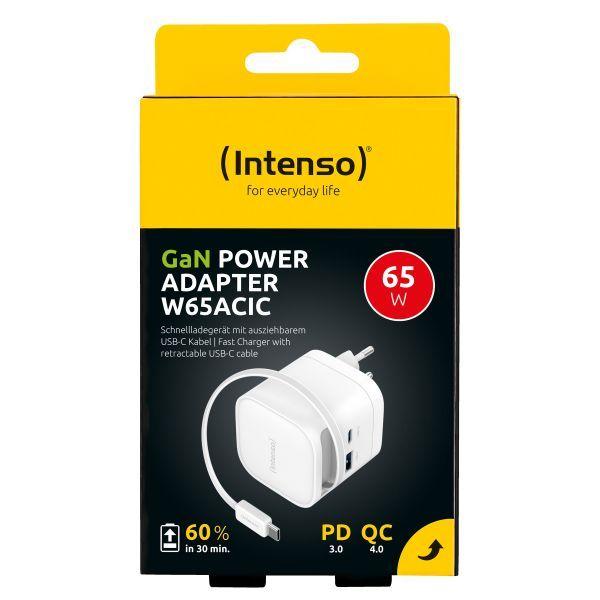 Carregador de Parede INTENSO W65ACIC (65 W - GaN - Branco), miniatura 3