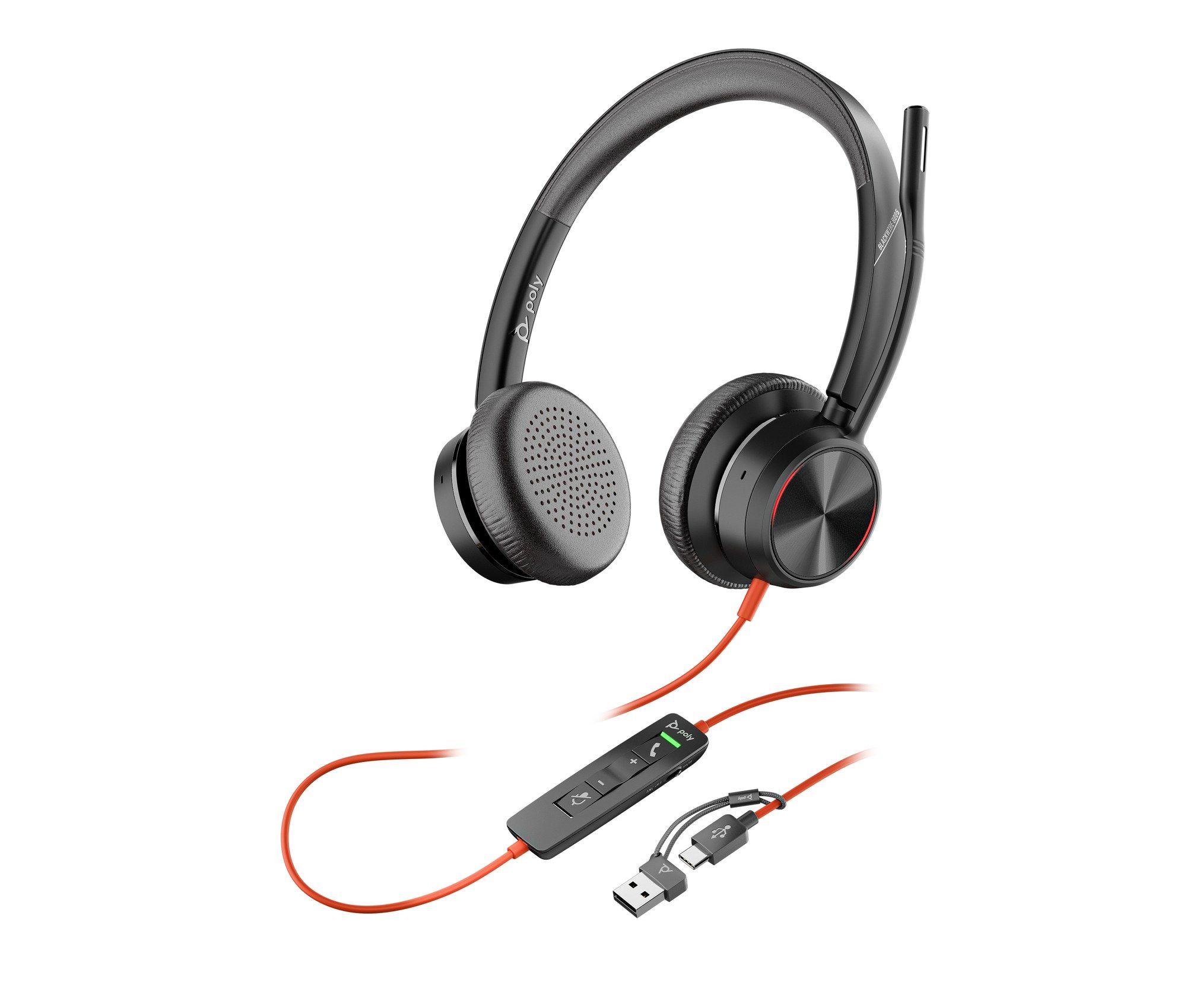 Headset Call Center HP POLY Blackwire 8225 (Binaural - Com fios - Supra-aural - Preto) — miniatura 5