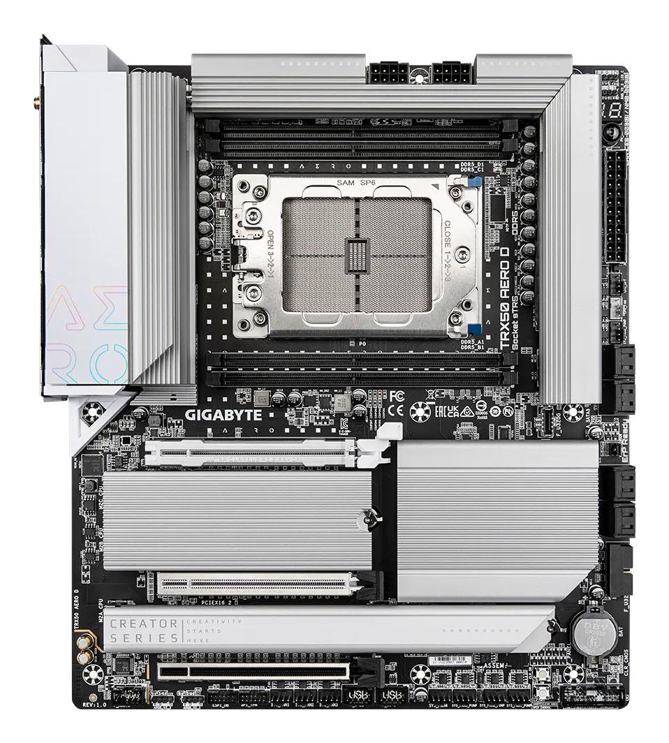 Motherboard GIGABYTE TRX50 AERO D (sTR5 - E-ATX - Quadri-canal - Preto), miniatura 2