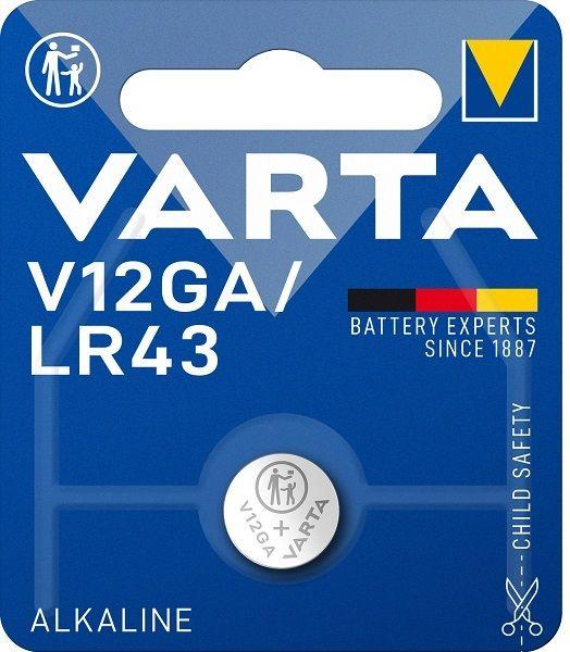 Pilha Alcalina de Botão VARTA V12GA LR43 (Metálico), miniatura 3