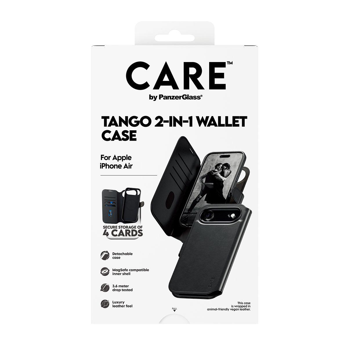 Capa para Telemóvel PANZERGLASS CARE Feature Case Tango 2in1 Wallet MagSafe iPhone Air (Apple - Policarbonato - Preto), miniatura 3