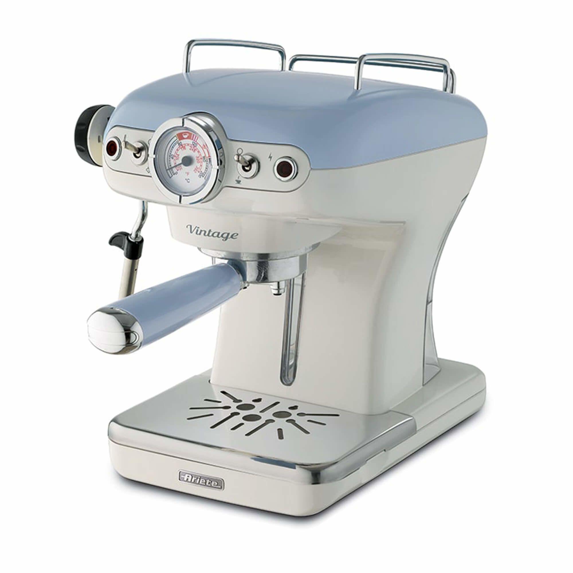 Máquina de Café Expresso ARIETE Vintage 1389 (Café moído, doses individuais - 850 W - 15 bar - Azul Claro)