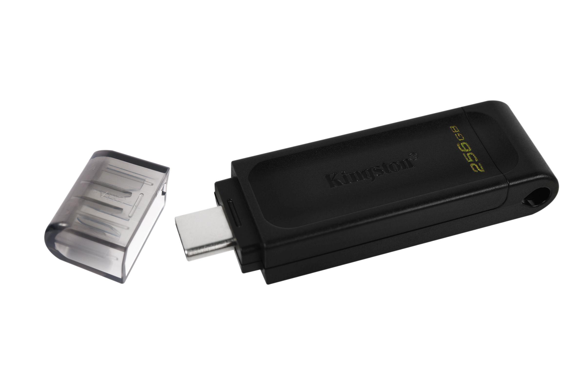 Pen USB KINGSTON DataTraveler 70 (USB Type-C - 3.2 Gen 1 - Tampa - Preto) — miniatura 4