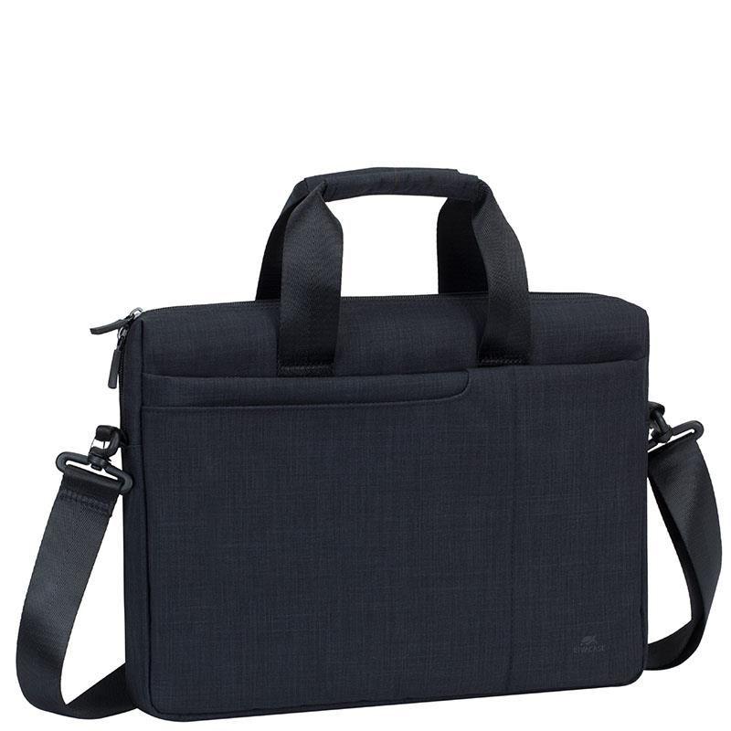 Mala para Portátil RIVACASE Biscayne 8325 BLACK (Poliéster - Altura 5 cm - Preto)