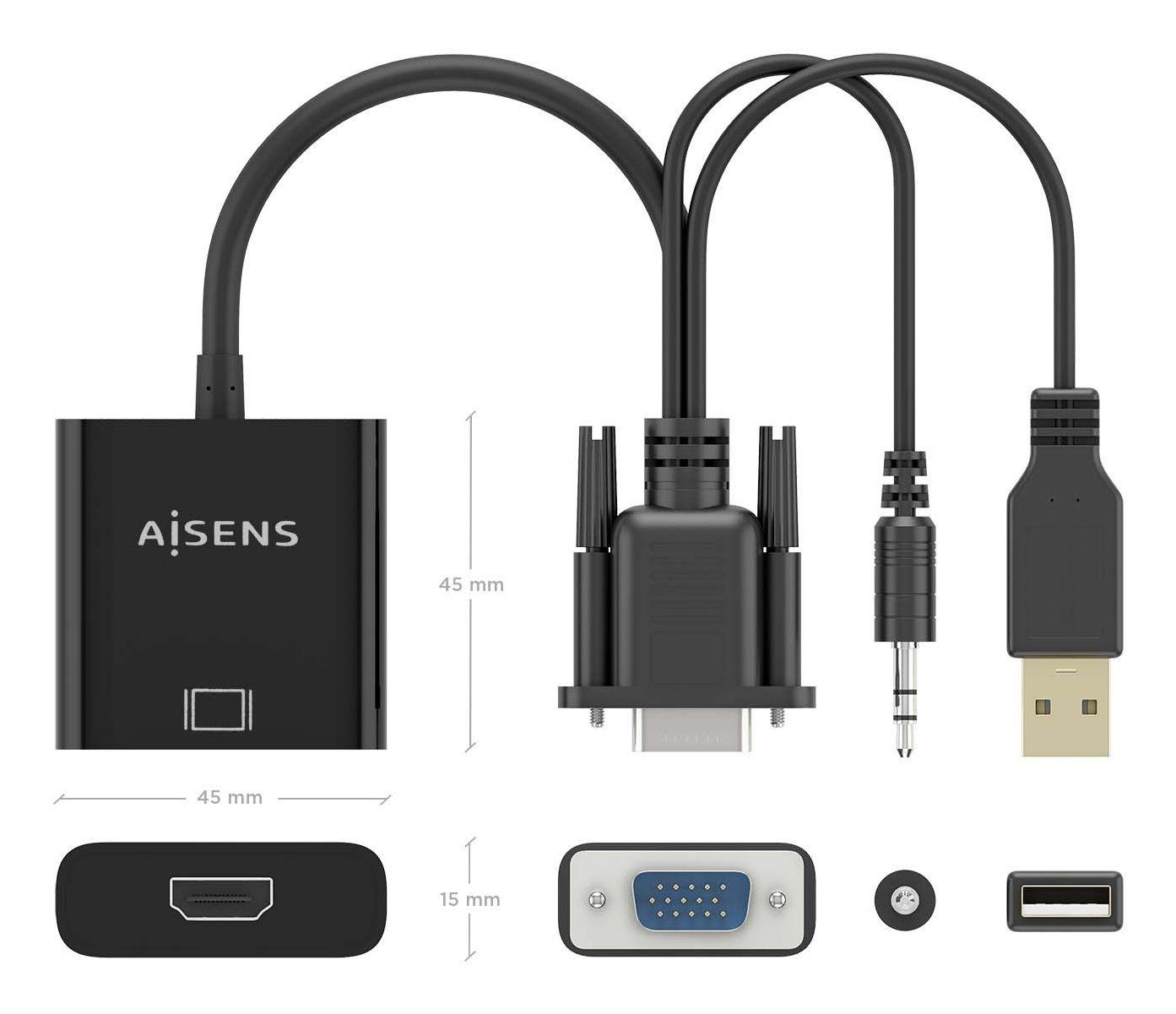 Cabo Conversor AISENS A115-0872 (0,2 m - HDMI Type-A - Preto), miniatura 4