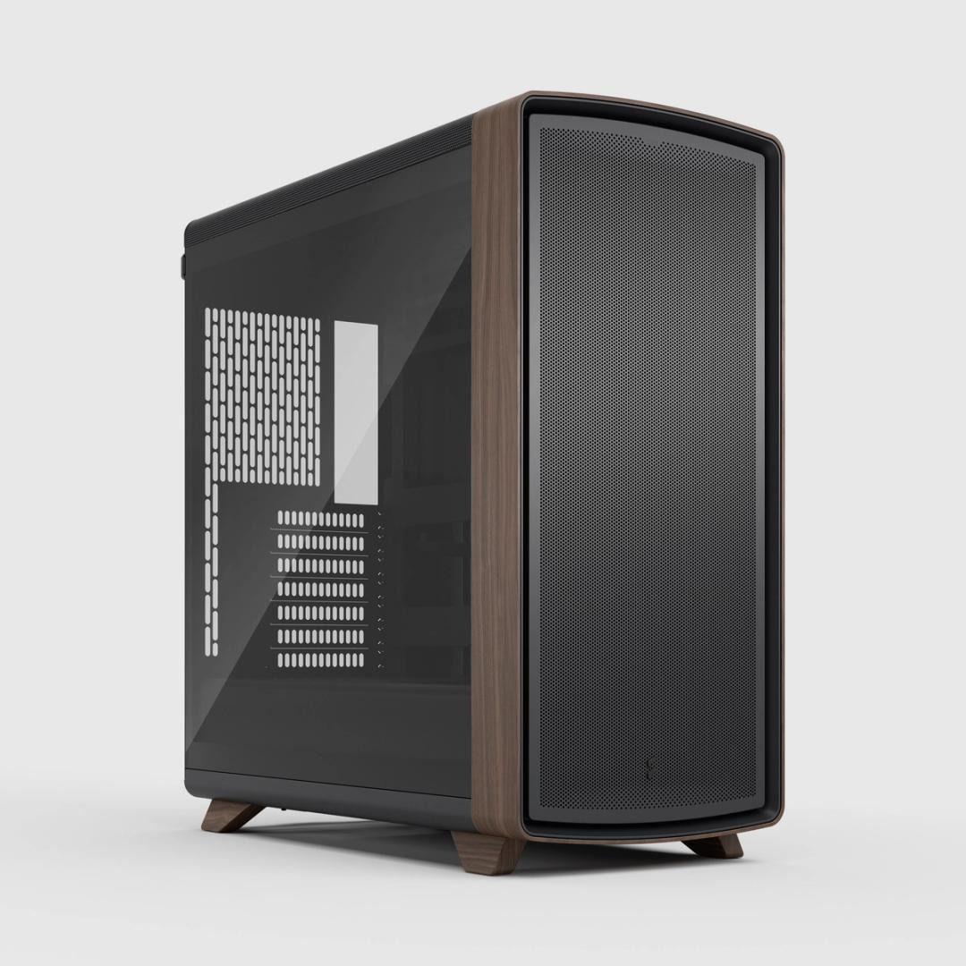 Caixa de Computador FRACTAL DESIGN Summit Black TG Light Tint (Midi Tower - Aço e madeira - 17,3 cm - Preto/Madeira)