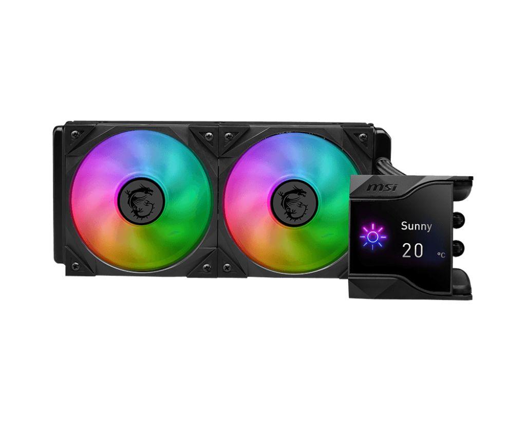 Kit de Refrigeração Líquida para CPU MSI MPG CORELIQUID D240 (120 mm - 2 ventoinhas - 2800 RPM - Preto)