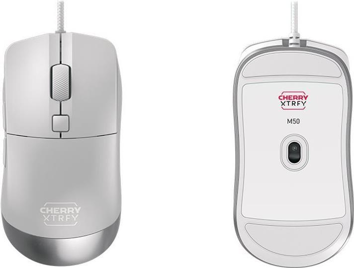 Rato CHERRY XTRFY M50 (Mão direita - 12000 DPI - Ótico - Branco)