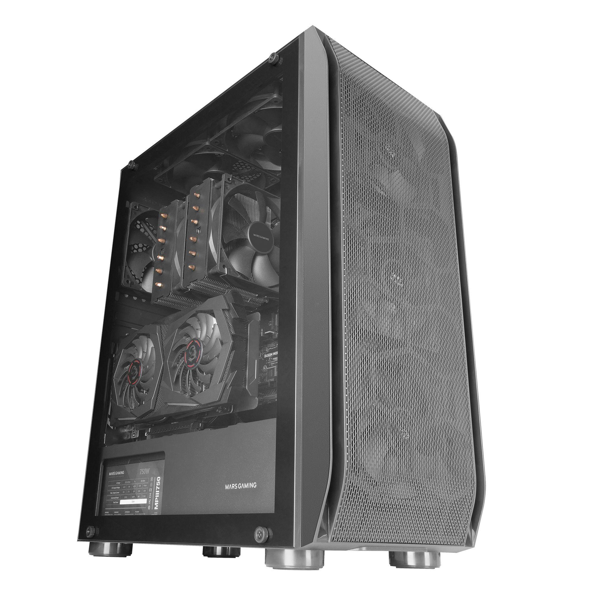 Caixa PC MARS GAMING MC-PRO2 (ATX, EATX, micro ATX, Mini-ITX - Tower - ATX, EATX, micro-ATX, Mini-ITX - Preto) — miniatura 7