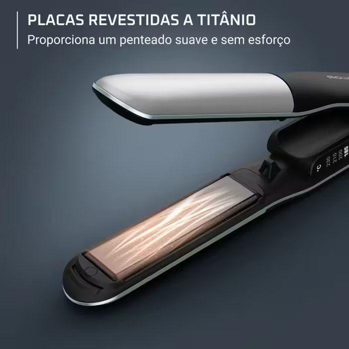 Alisador de Cabelo ROWENTA SF7120E0 (Titânio - Preto e Prateado), miniatura 3