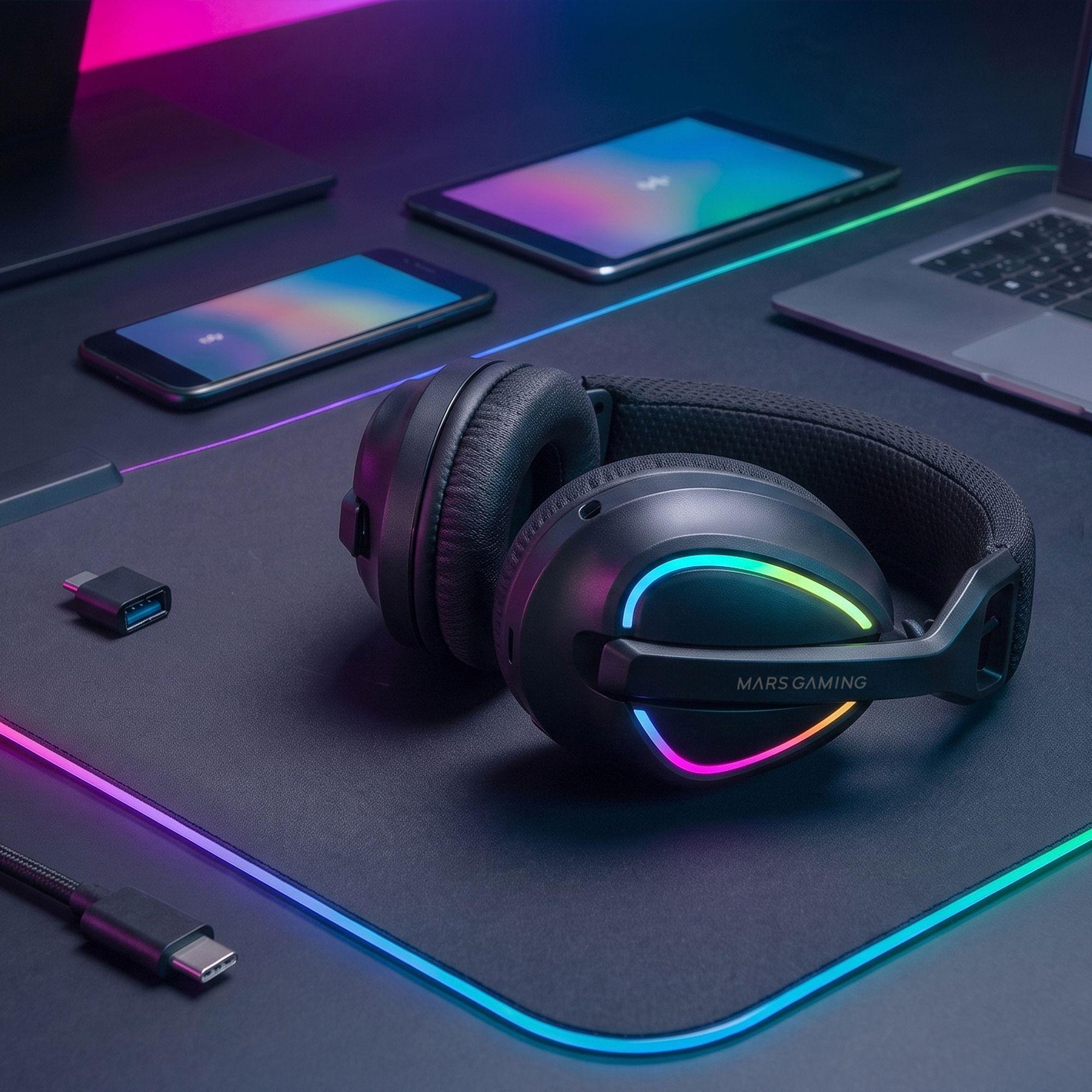 Headset Gaming MARS GAMING MHWQUASAR (Preto), miniatura 8