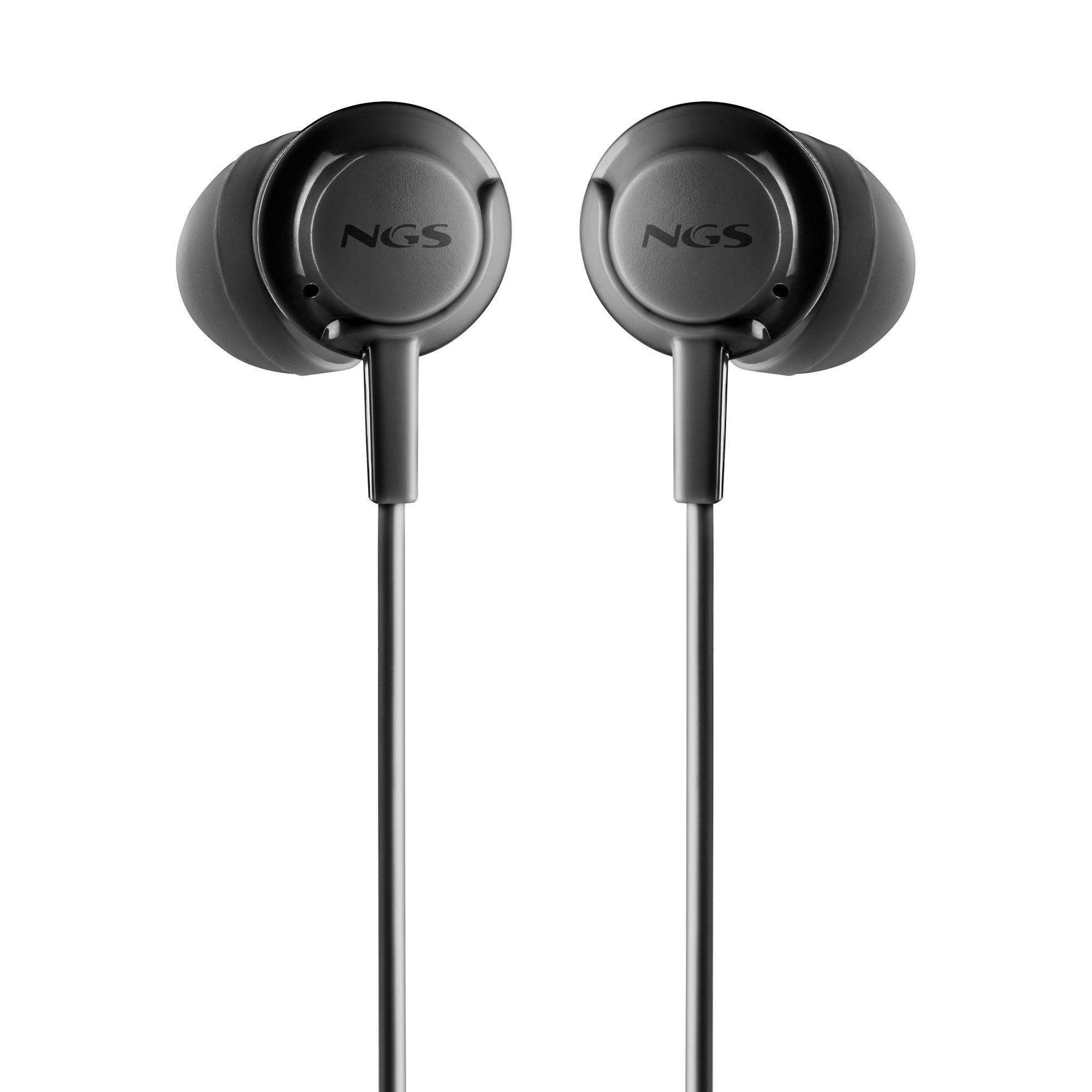 Auscultadores NGS CROSSSTEPBLACK (Binaural - Com fios - Intra-aural - Preto)