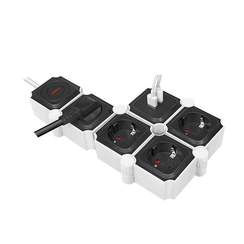 Bloco de Tomadas Flexível LOGILINK LPS276U (Cinzento), miniatura 2