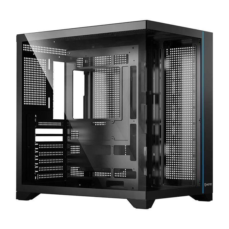 Caixa Gaming HIDITEC H3 PRO (ATX, Micro ATX, ITX, BTF - Midi Tower - ATX, Micro ATX, Mini-ITX, BTF - Preto/Transparente) — miniatura 3