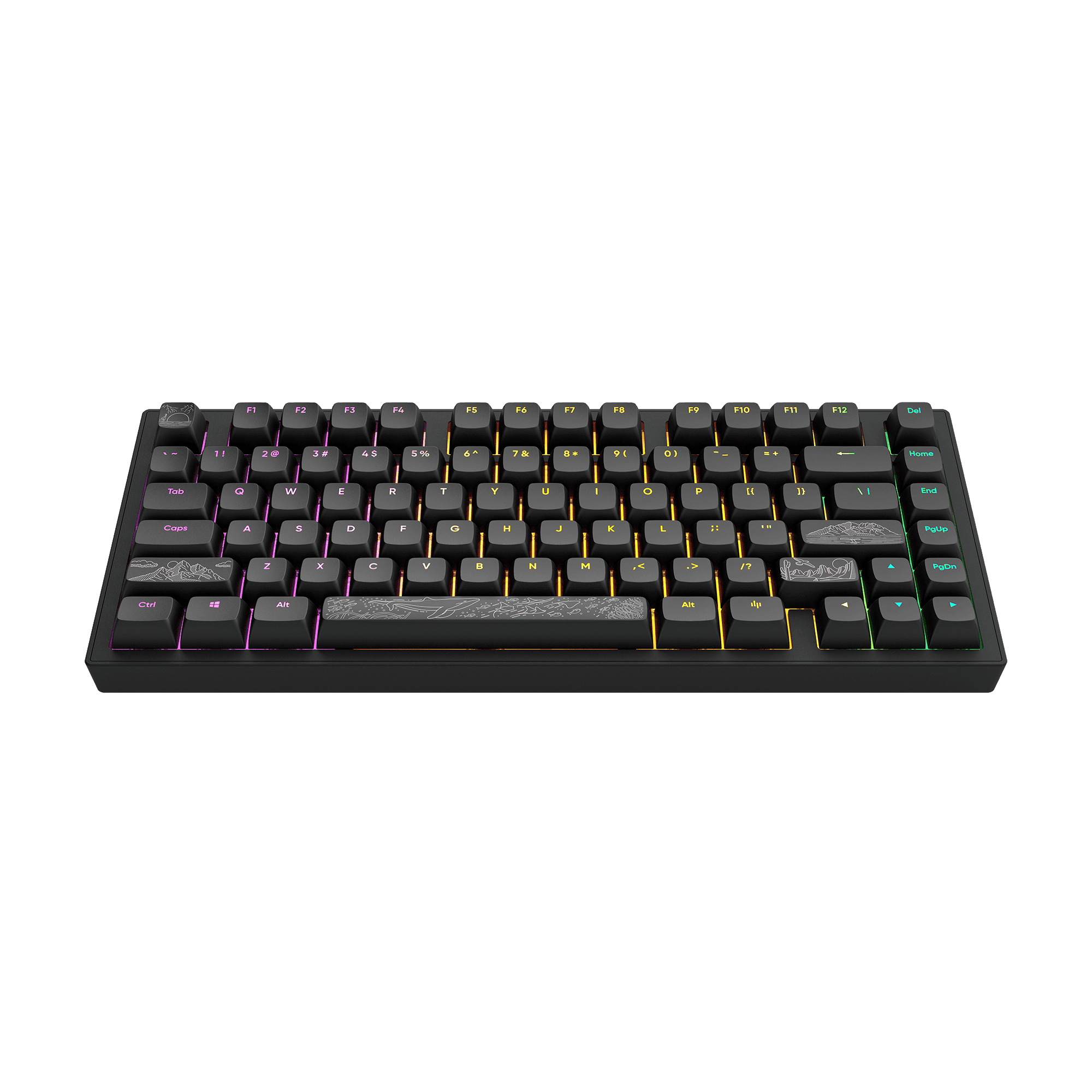 Teclado Gaming DARK PROJECT ALU81 Terra Nostra R2 (ANSI, inglês - Com fios - Preto)