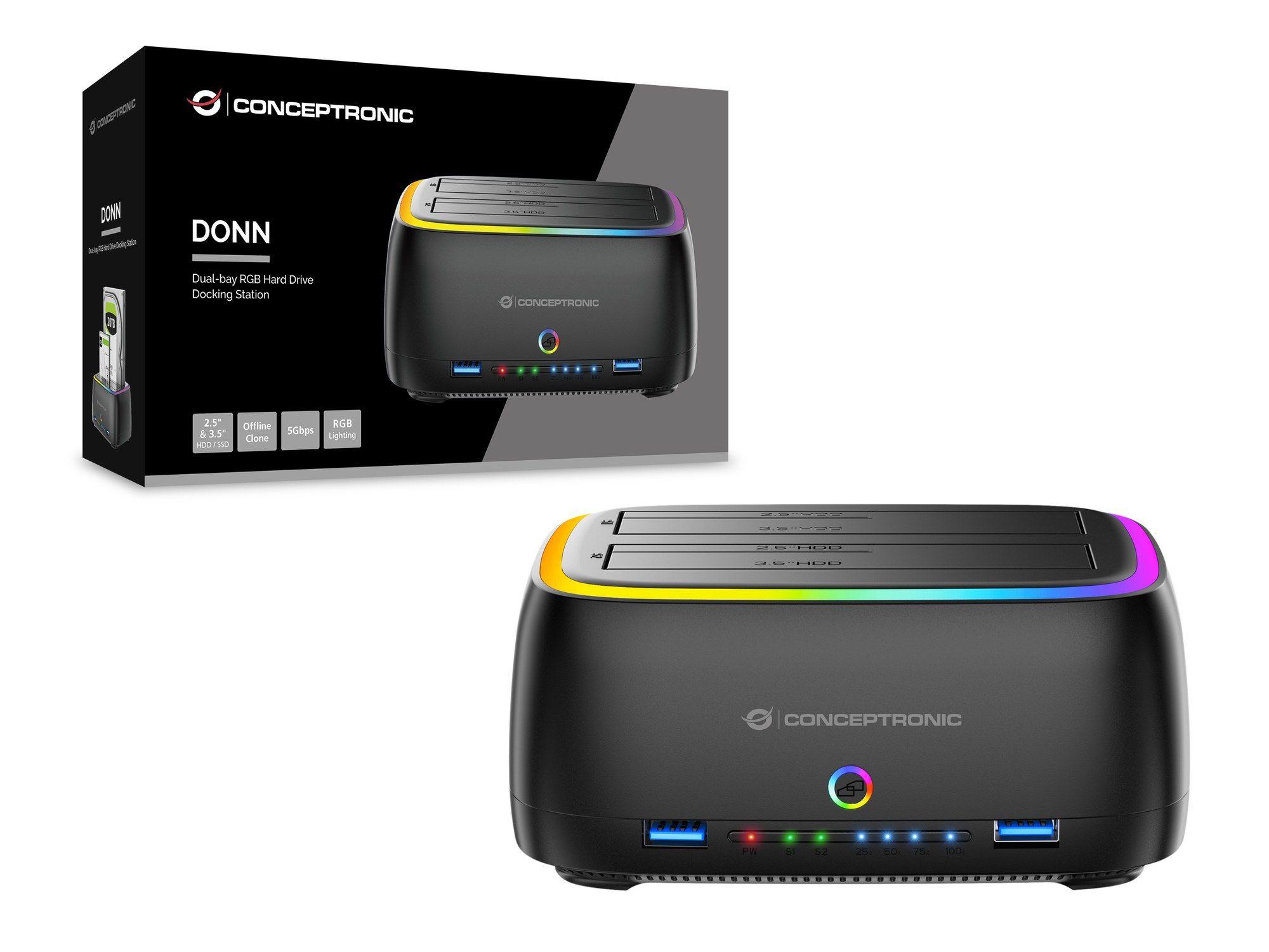 Docking Station para Discos CONCEPTRONIC DONN36B (2.5,3.5 " - SATA - Preto) — miniatura 5