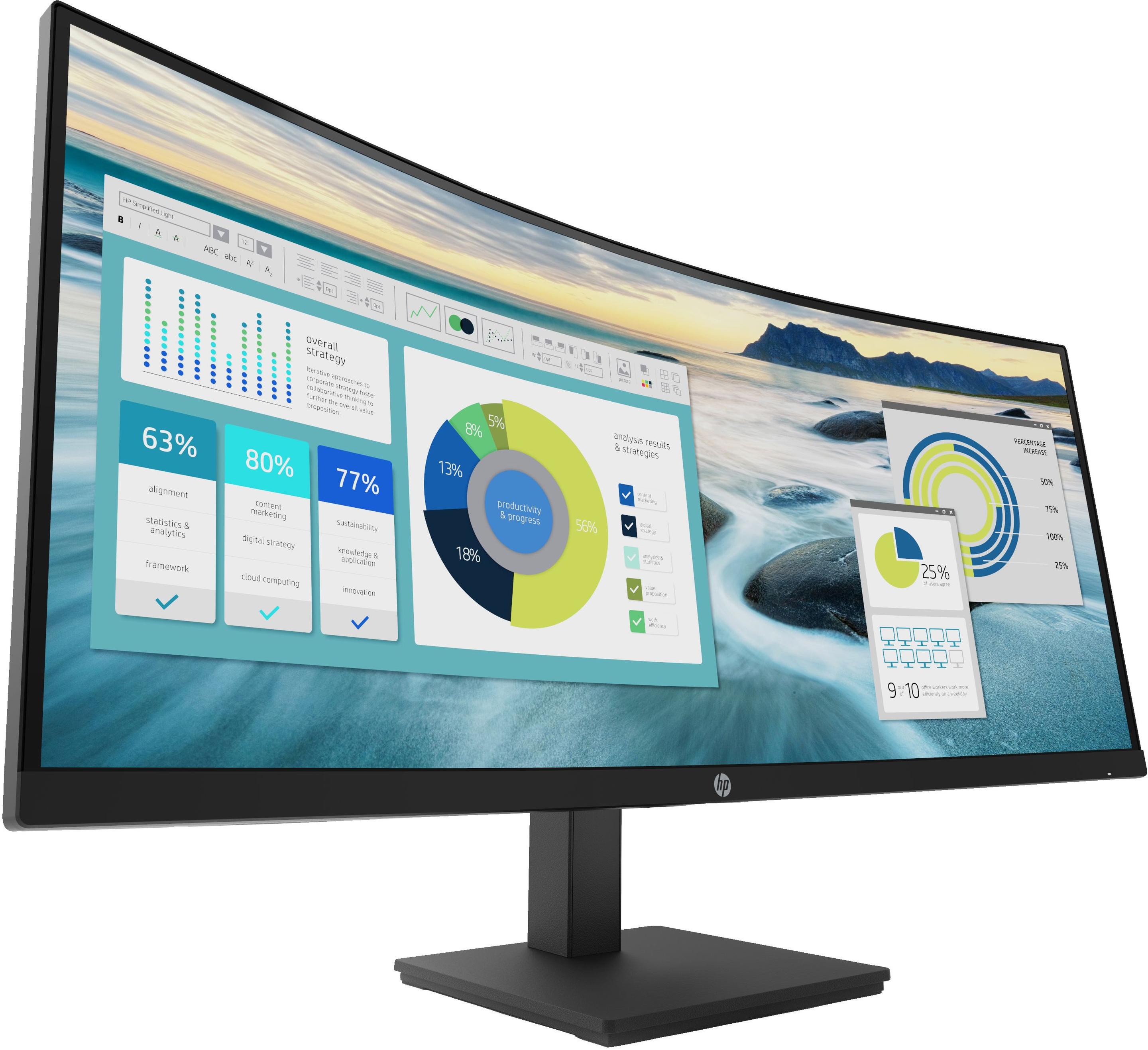 Monitor HP P34hc G4 (34" - VA - 60 Hz - Preto), miniatura 2
