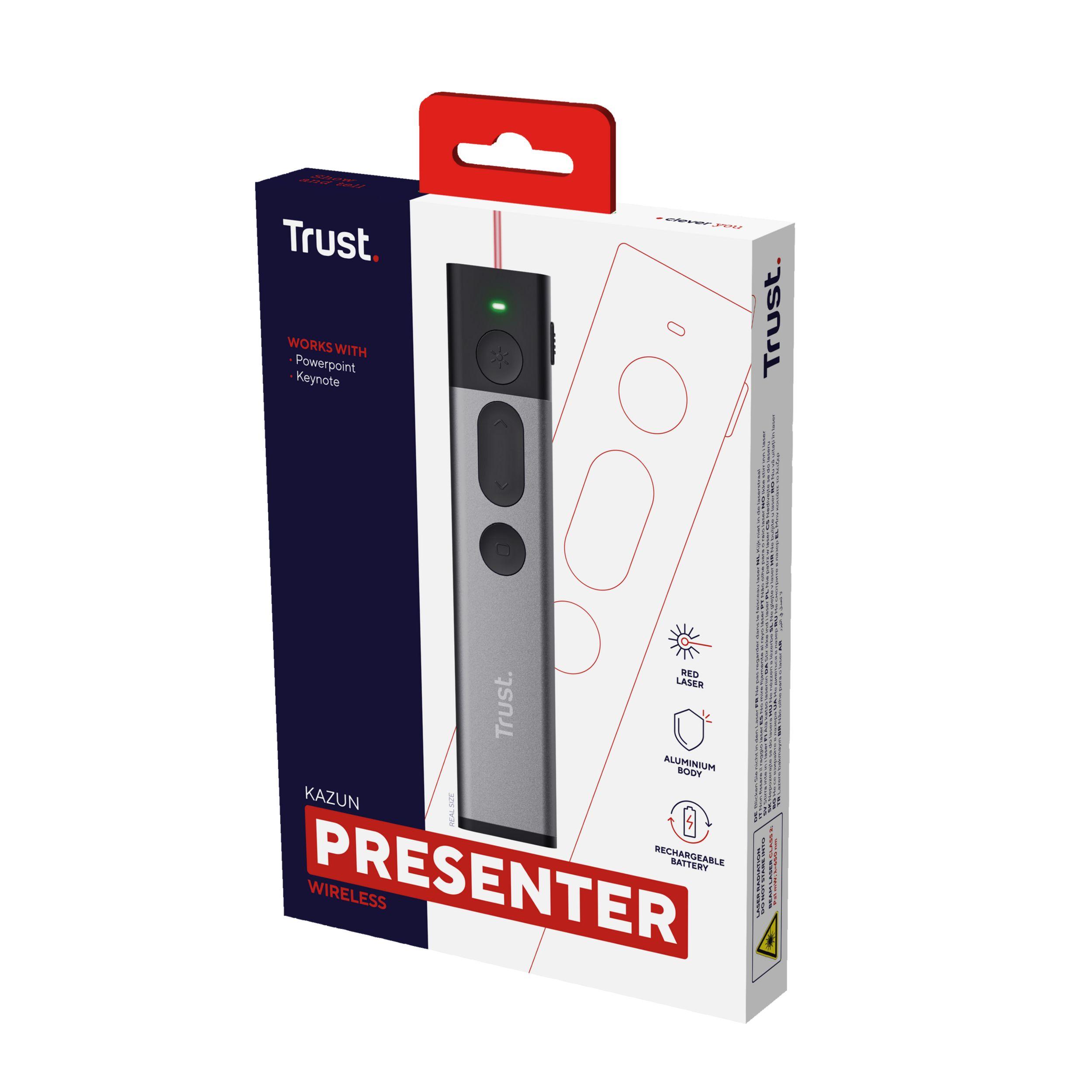 Apresentador TRUST Kazun (Micro-USB - Computador, portátil - Sem fios - Alumínio e Preto) — miniatura 5