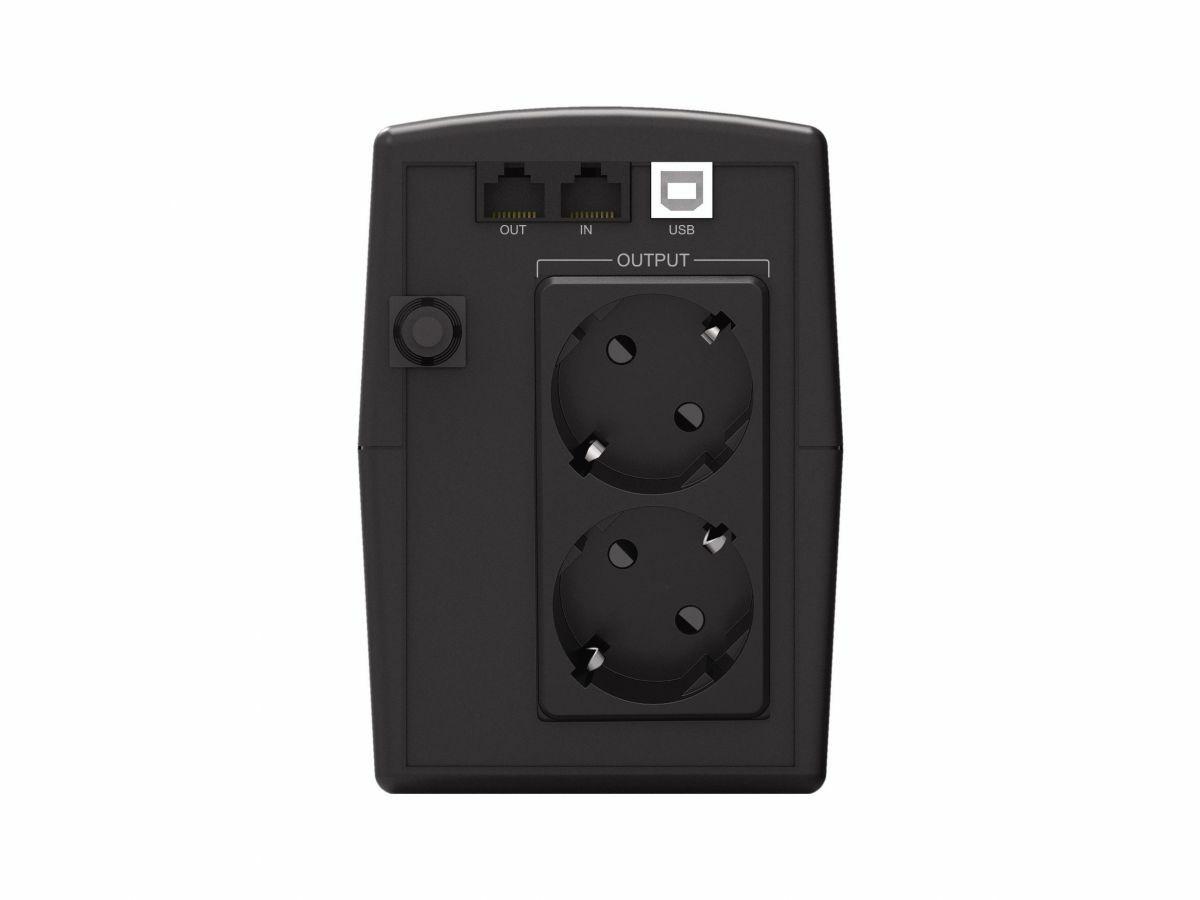 UPS Interativa de Linha CONCEPTRONIC ZEUS07ES (1 porta USB 2.0 Tipo B - Tipo F - Preto) — miniatura 2