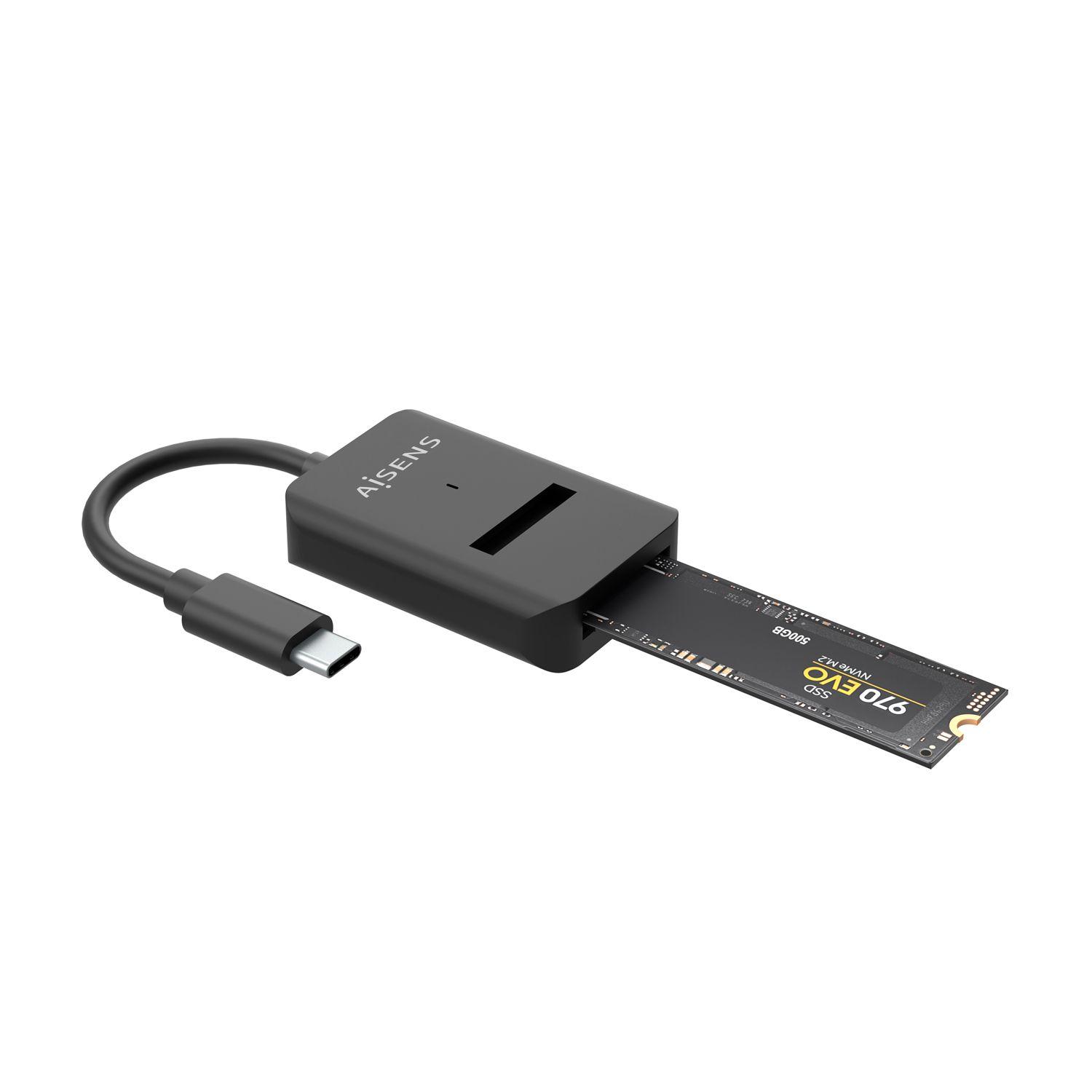 Caixa Externa USB-C para SSD M.2 AISENS ASUC-M2D011-BK (2 TB - M.2 - SATA e NVMe - Preto) — miniatura 2
