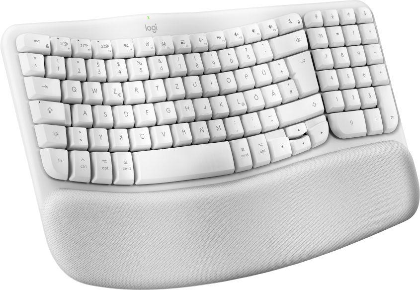 Teclado LOGITECH Wave Keys for Mac (Alemão - Membrana - Tamanho completo - Branco) — miniatura 2