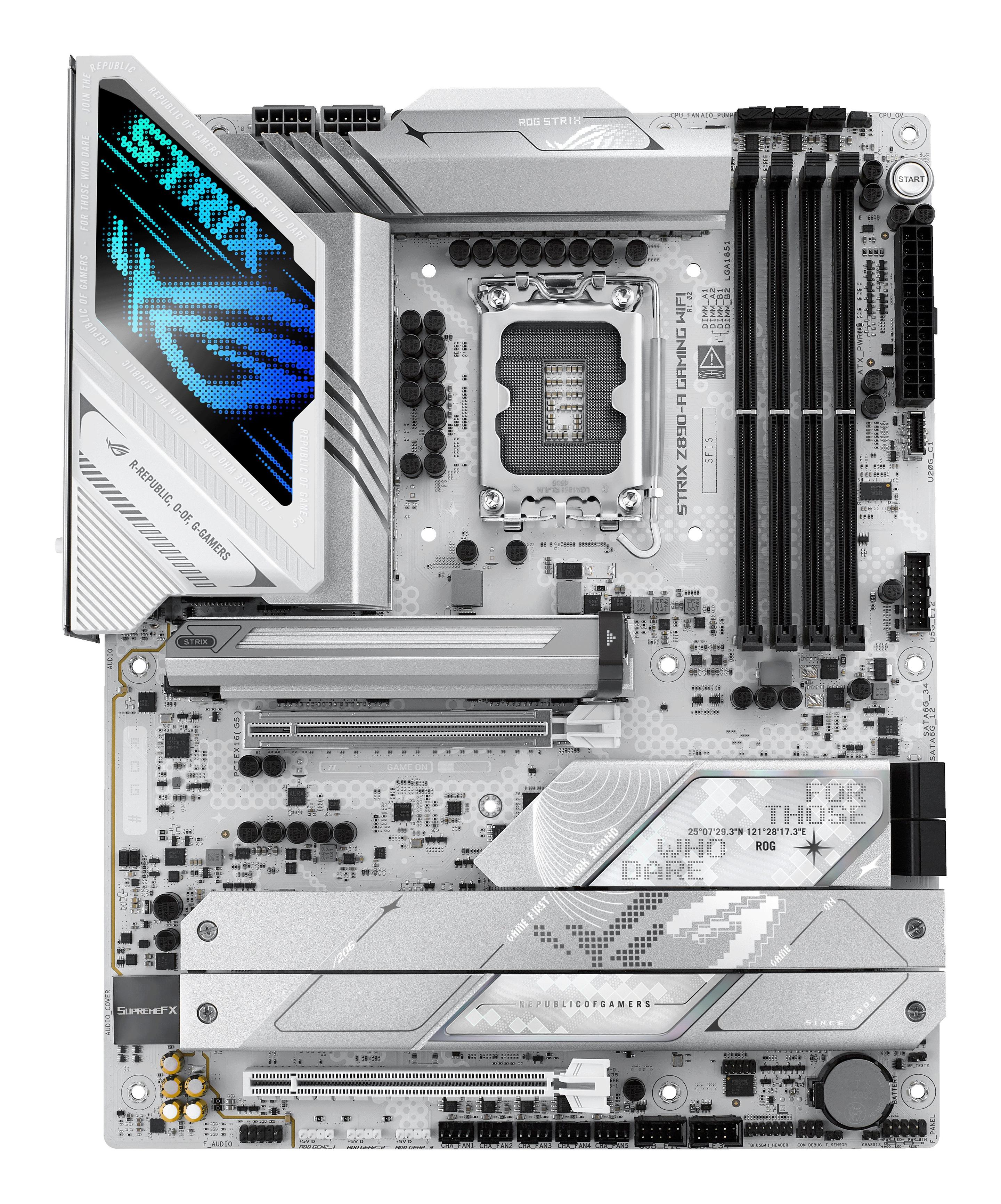 Motherboard ASUS ROG STRIX Z890-A GAMING WIFI (LGA 1851 (Socket V1) - Intel Core Ultra - ATX - Branco), miniatura 3