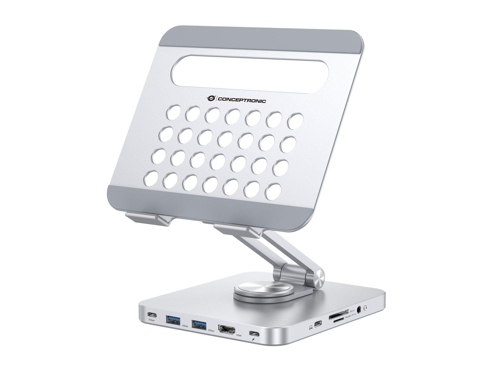 Docking Station CONCEPTRONIC DONN26G (Até 100 W - USB 3.2 Gen 1 - Prateado), miniatura 2