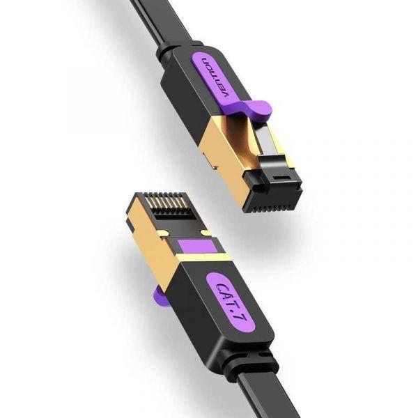 Cabo de Rede RJ45 VENTION ICABI (3 m - Cat7 - RJ-45 - Preto), miniatura 2