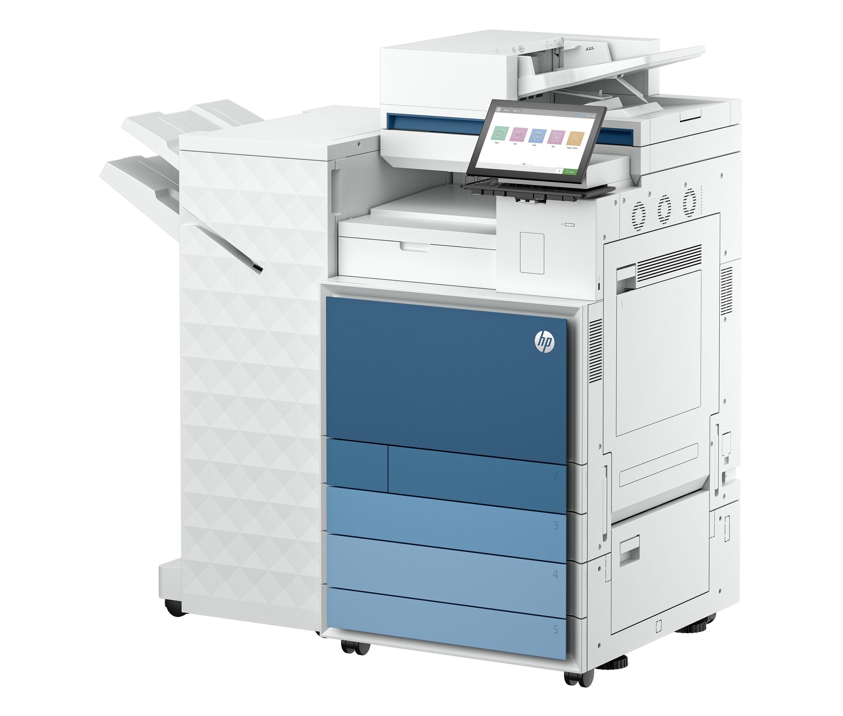 Impressora Multifunções HP LaserJet Enterprise Flow MFP 8801z+ (A3 - Impressão a cores - 2180 folhas - Azul e Branco), miniatura 5