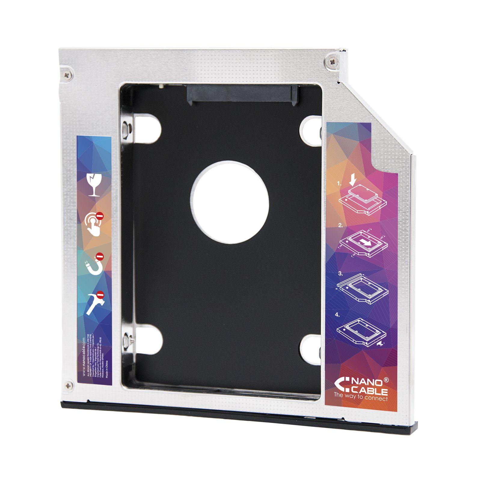 Adaptador de Disco SATA 2,5 pol. NANOCABLE 10.99.0102 (Preto e Prateado), miniatura 2