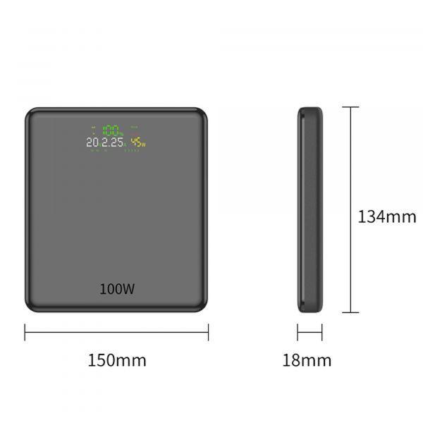 Bateria Externa LEOTEC LEPOW100W20G (USB-C - Prateado) — miniatura 4