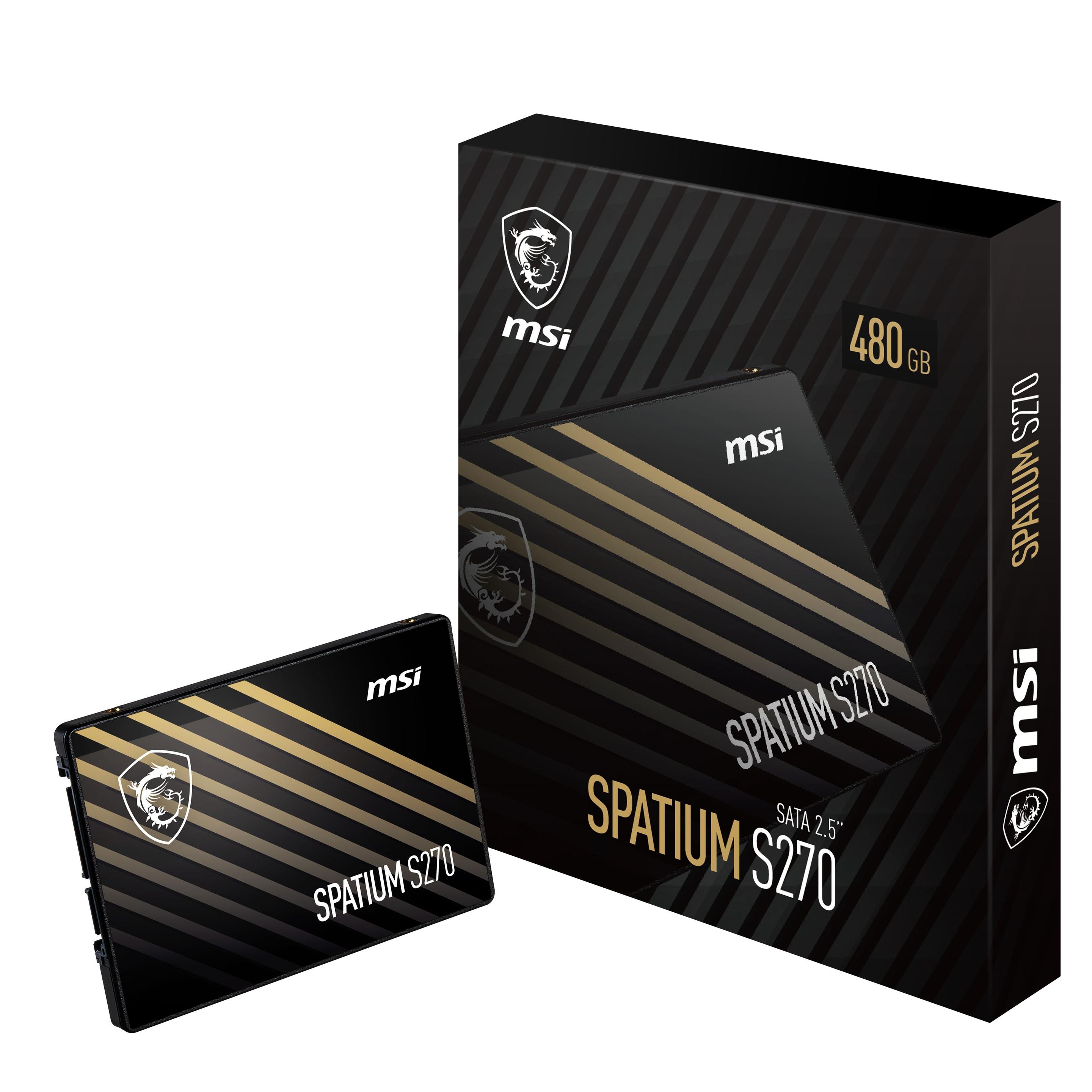SSD Interno MSI Spatium S270 (480 GB - 2.5" - Serial ATA III - Preto) — miniatura 5