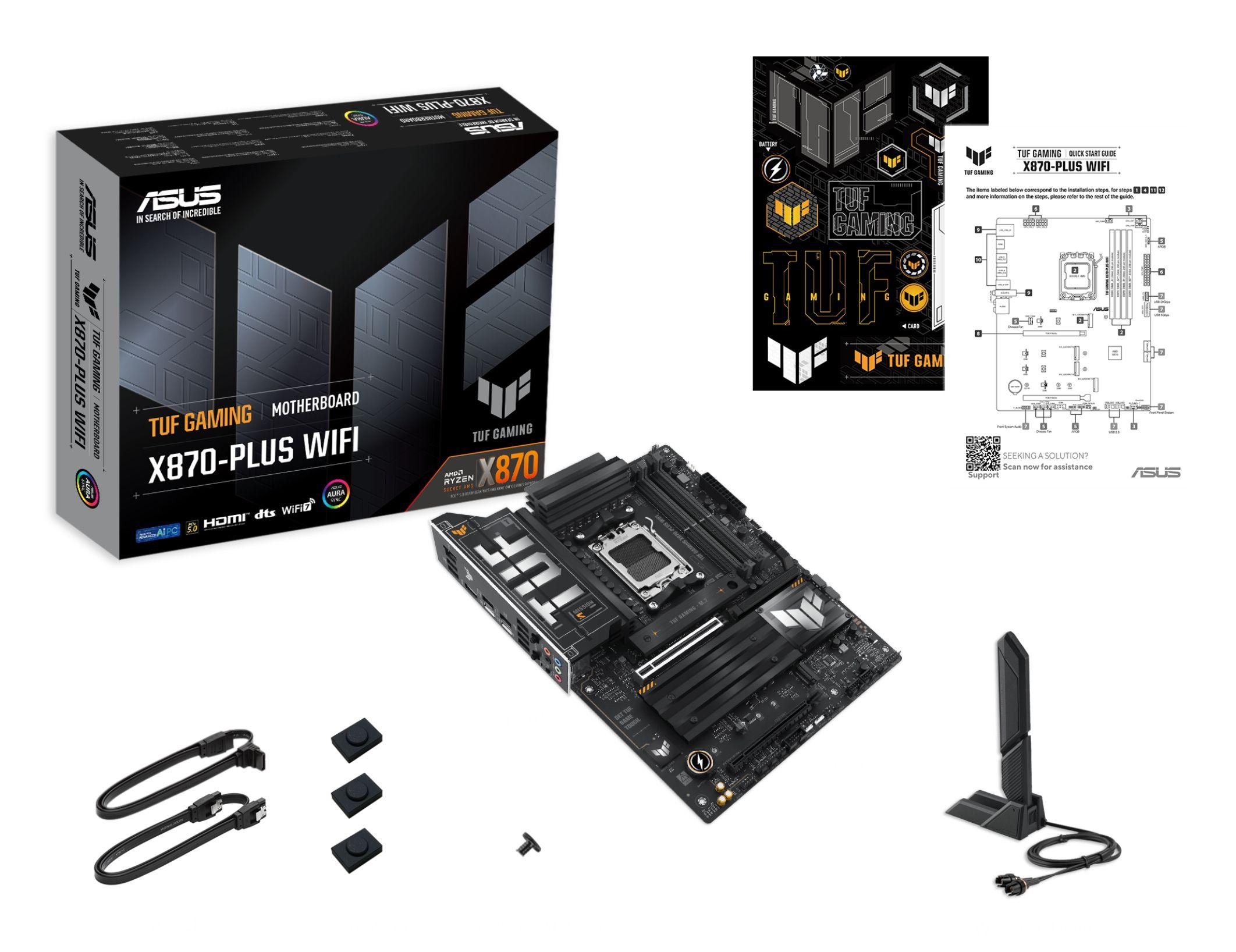 Motherboard ASUS TUF GAMING X870-PLUS WIFI (AM5 - ATX - Duplo canal - Preto), miniatura 8