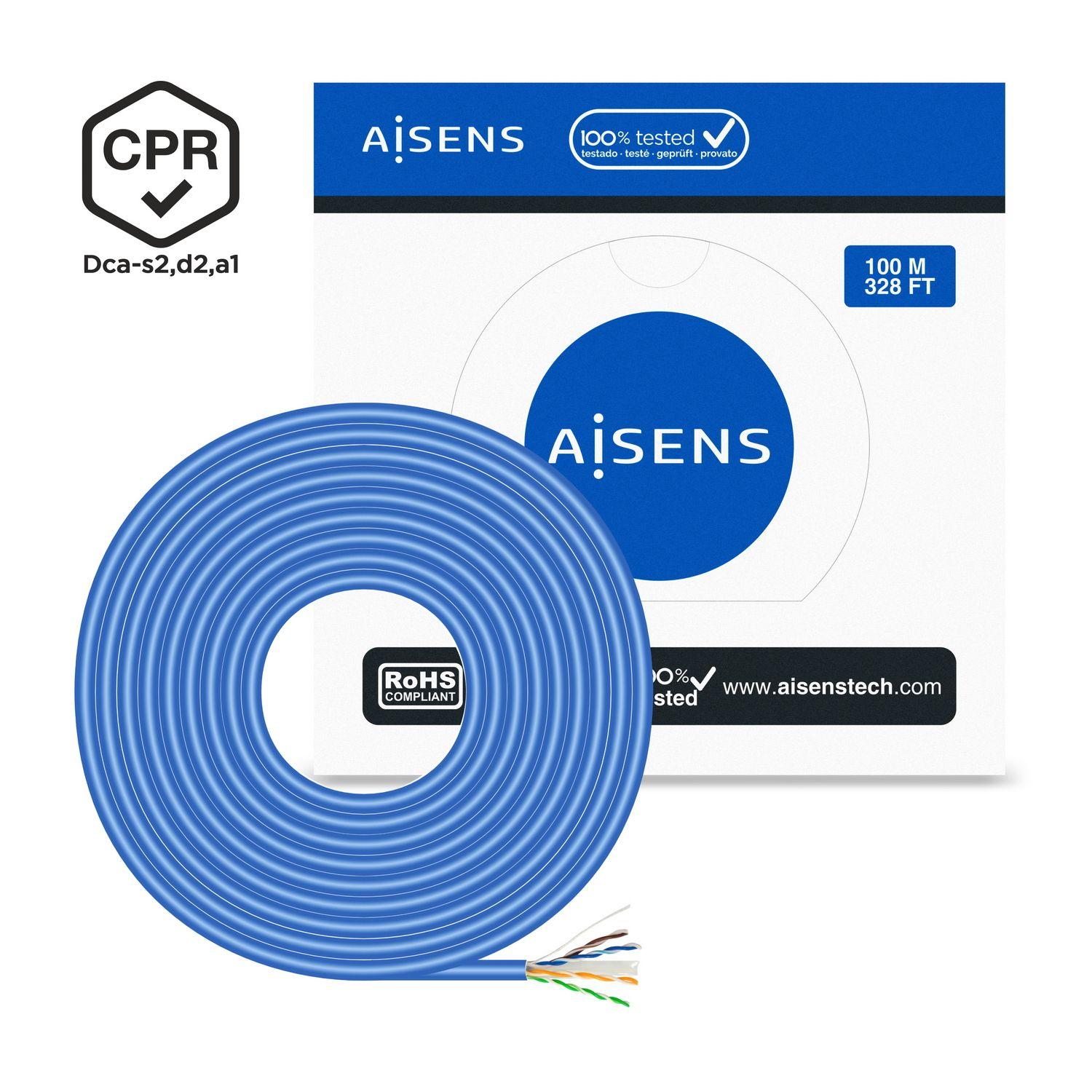 Cabo de Rede AISENS A135-0662 (100 m - Cat6 - Azul), miniatura 3