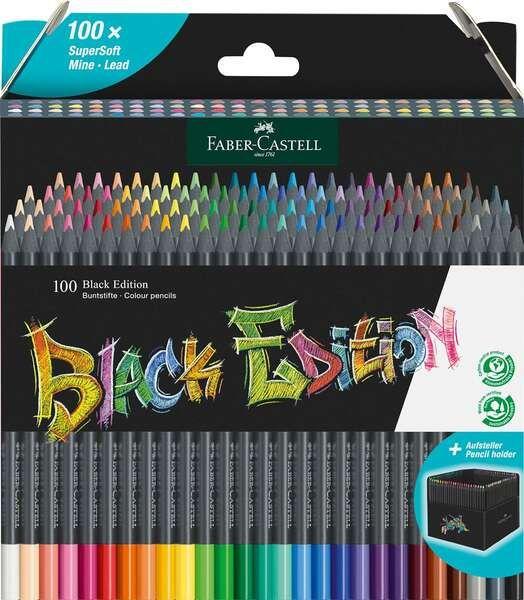 Lápis de Cor FABER-CASTELL Black Edition (18 cm - Cores Sortidas)