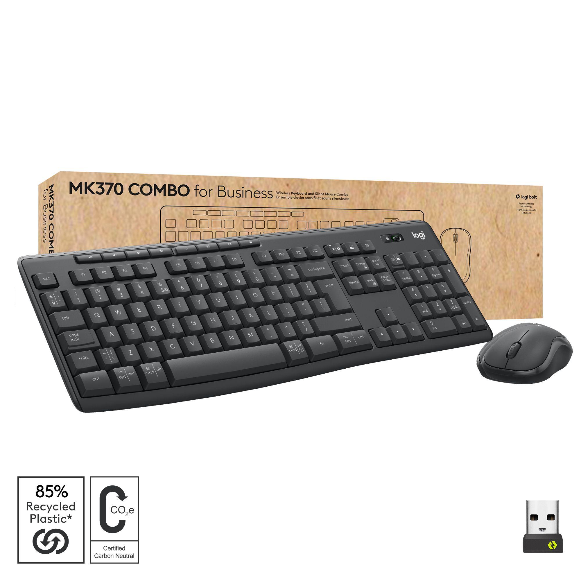 Conjunto Teclado e Rato LOGITECH MK370 Combo for Business (Italiano - Interruptor de membrana - Tamanho completo - Grafite), miniatura 6
