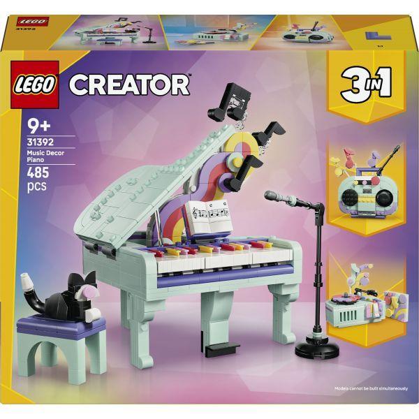 LEGO 31392 Creator Piano de Decoração Musical com Gato (9+ anos - 485 peças), miniatura 3