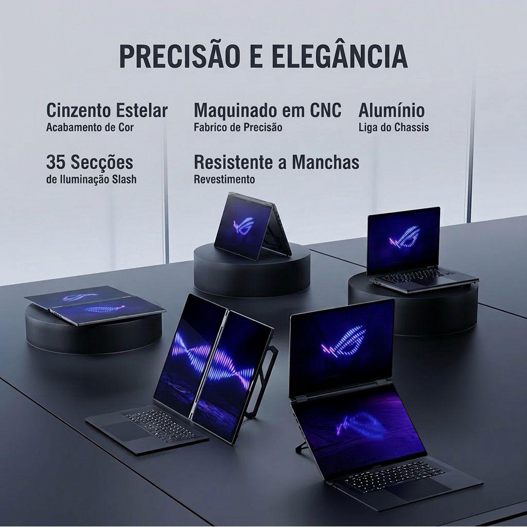 Portátil Gaming ASUS ROG Zephyrus Duo GX651AX-U94B59PB1 (2 x 16" OLED 3K 120 Hz - Core Ultra 9 386H - 64 GB - 2 TB SSD - RTX 5090 - Cinzento) — miniatura 3