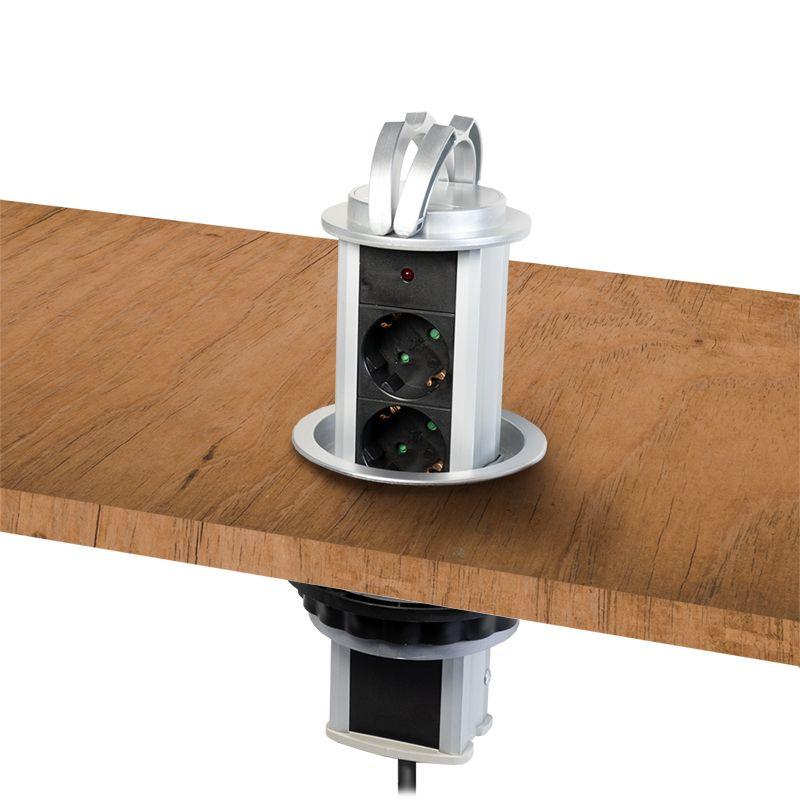 Bloco de Tomadas de Encastrar LOGILINK LPS235A (1,8 m - Preto e Prateado) — miniatura 7
