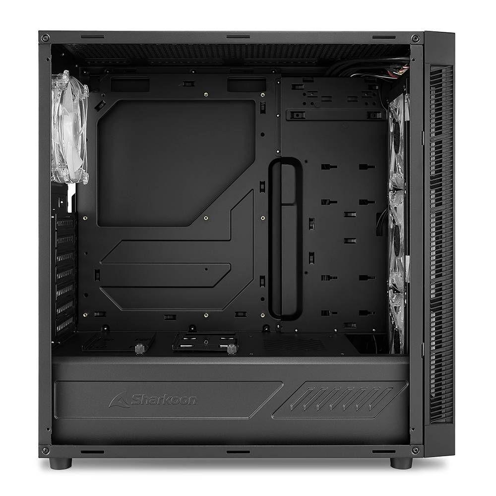 Caixa ATX SHARKOON TG6M RGB (ATX, Micro ATX, Mini-ITX - Tower - RGB multicolor - Preto) — miniatura 5