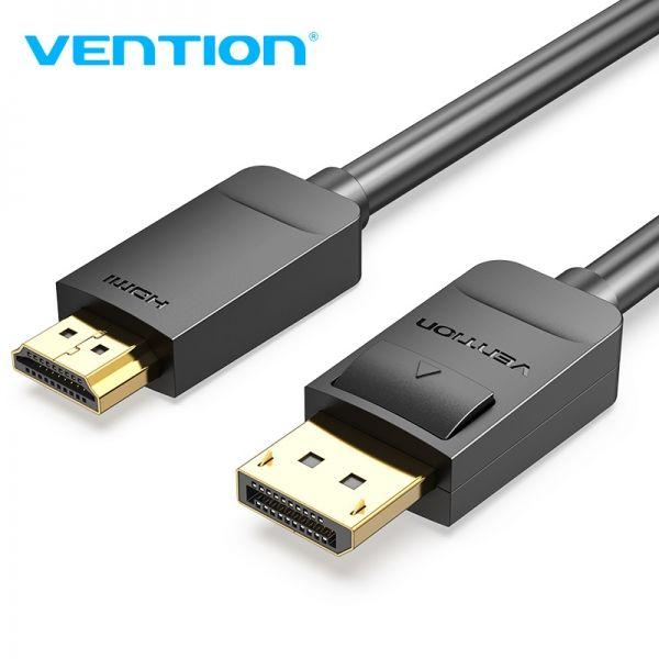 Cabo Conversor VENTION HADBH DisplayPort para HDMI (2 m - Preto)