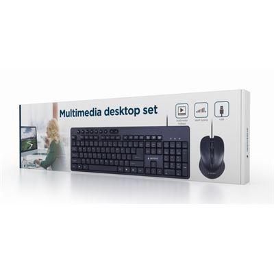 Teclado e Rato GEMBIRD KBS-UM-04 (US - Com fios - Universal - Preto), miniatura 4