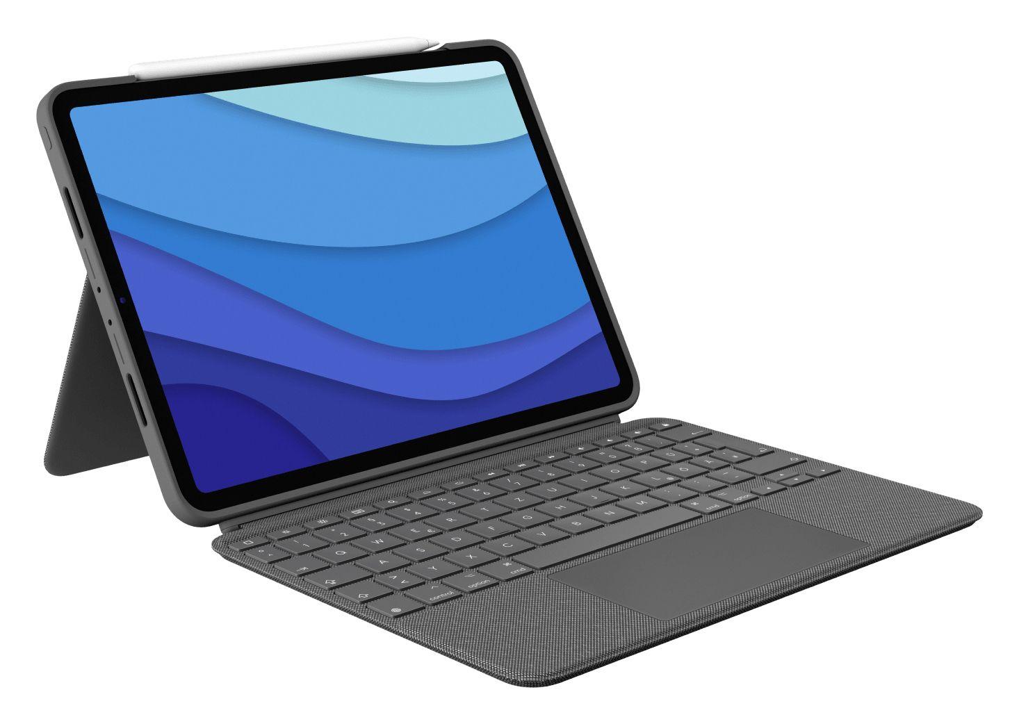 Teclado LOGITECH Combo Touch 920-010142 (QWERTZ - Layout DE - Smart Connector - 11" - Cinzento)