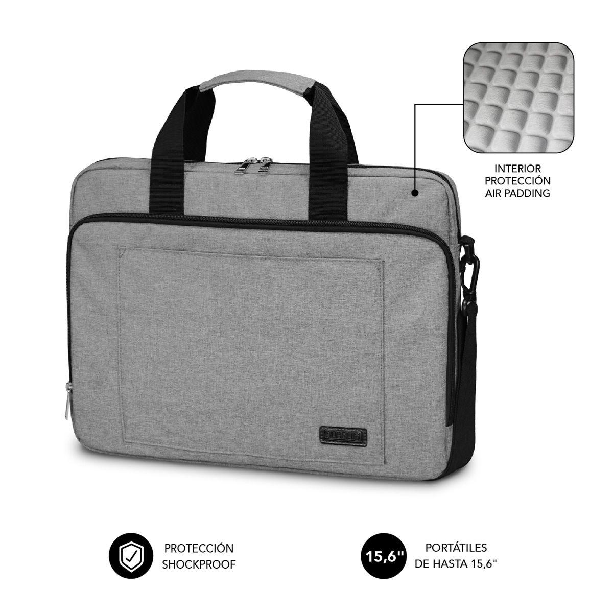 Mala para Portátil SUBBLIM Air Padding Bag (Poliéster Oxford - 15,6 polegadas - Altura 34 cm - Cinzento)