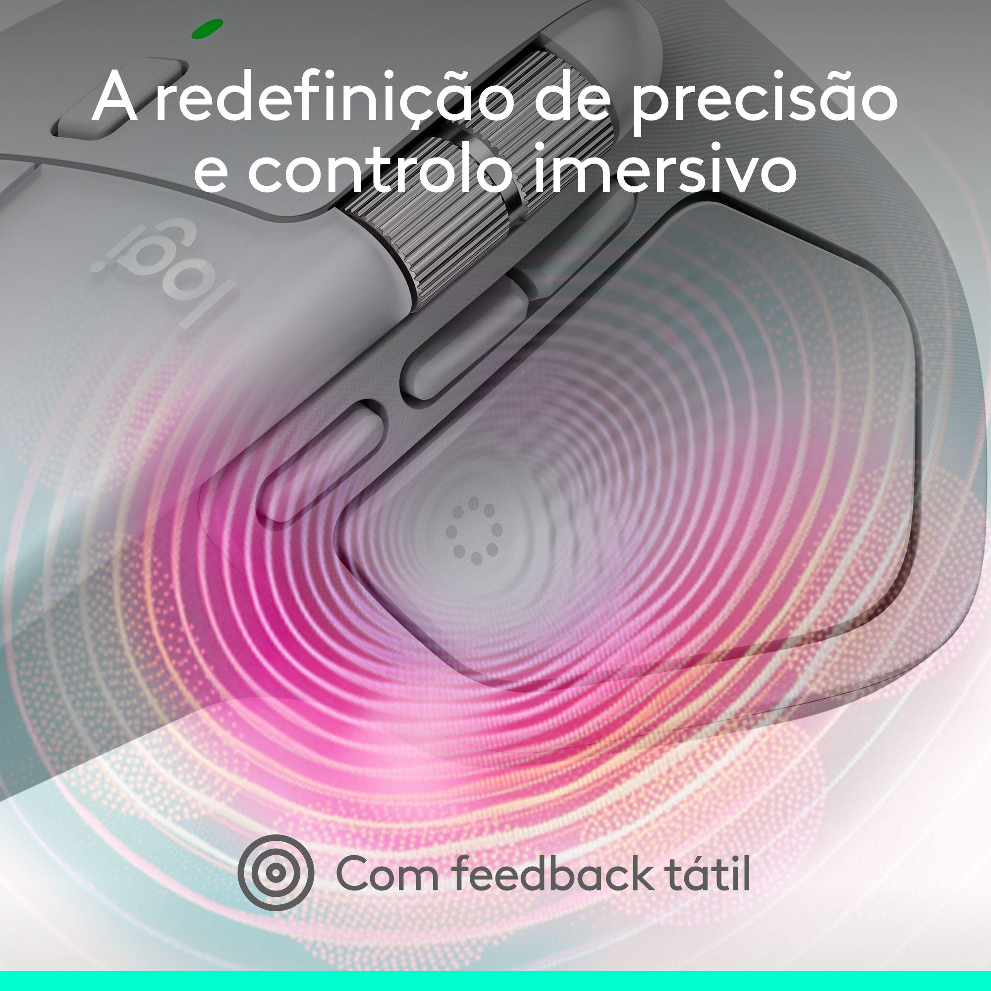 Rato LOGITECH MX Master 4 para Mac (Mão direita - 8000 DPI - Laser - Branco e Prateado) — miniatura 7