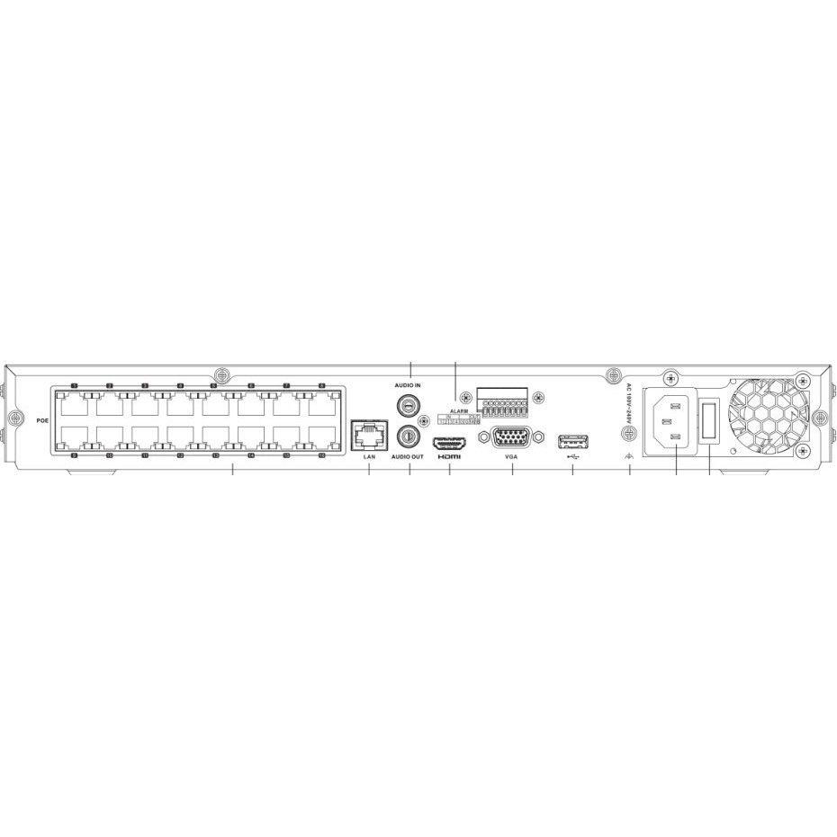 Gravador NVR HIKVISION DS-7716NXI-I4/16P/S(E) (16 canais - 4K - PoE 200 W - Preto), miniatura 3