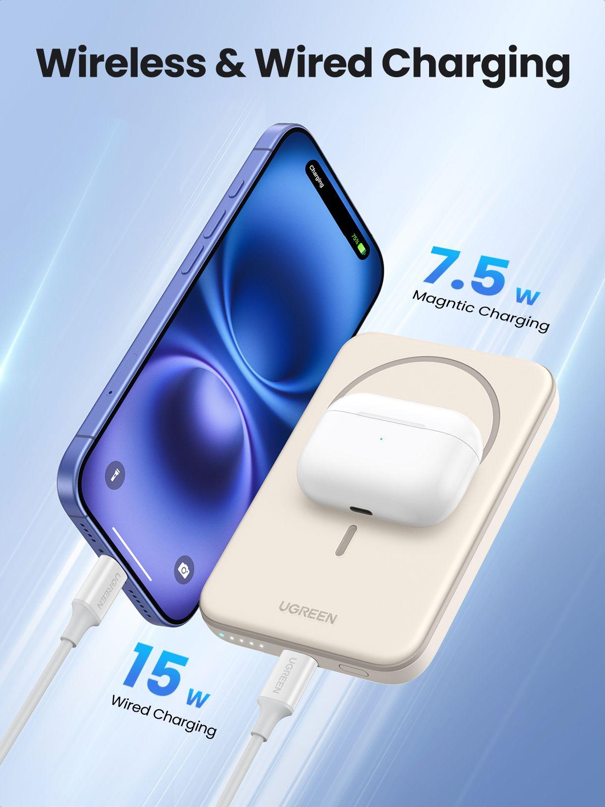 Powerbank UGREEN PB560 (5000 mAh - 18,5 Wh - USB Type-C - Branco), miniatura 5