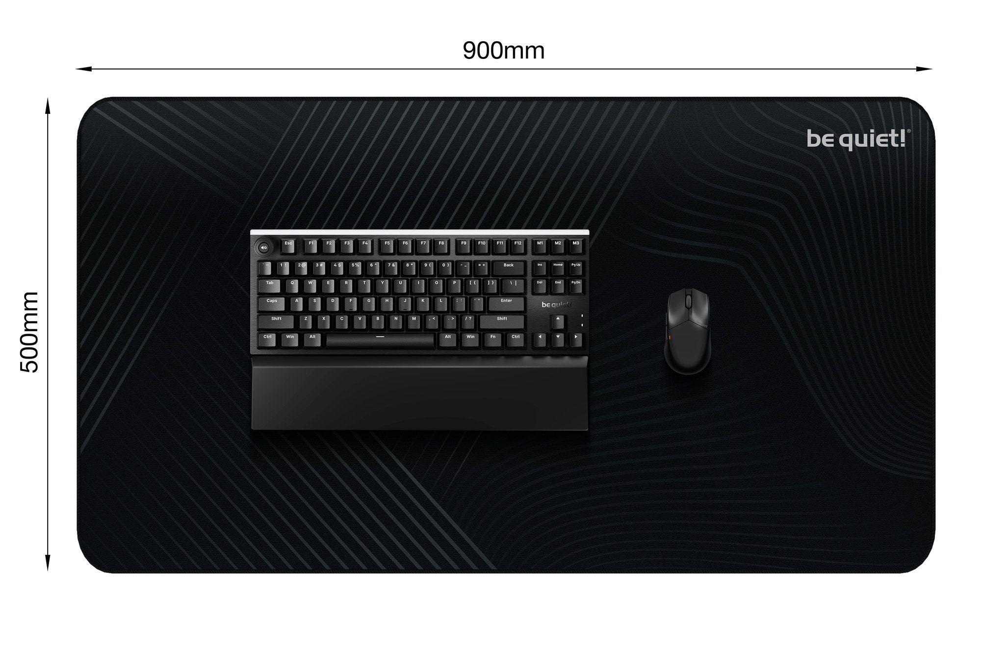 Tapete de Rato Gaming BE QUIET! Mousepad XL (XL - Tecido, Borracha - Tecido - Preto), miniatura 2