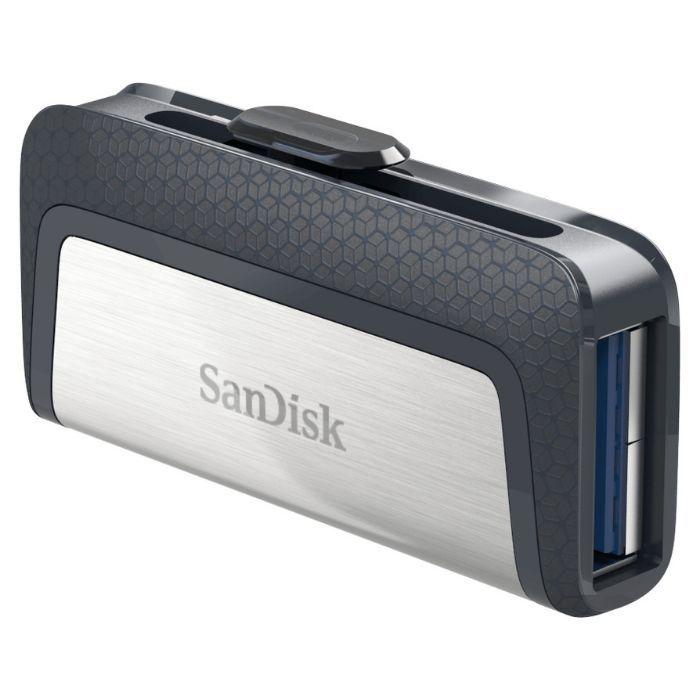 Pen USB SANDISK Ultra Dual Drive USB Type-C SDDDC2-128G-G46 (128 GB - Slide - Type-C / USB 3.1 - Preto e Prateado) — miniatura 3